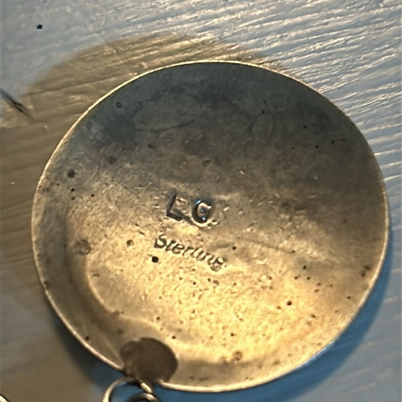 Navajo Indian Sterling Silver Bear Paw Dangle Earrings by Lester Gene - Picture 3 of 3